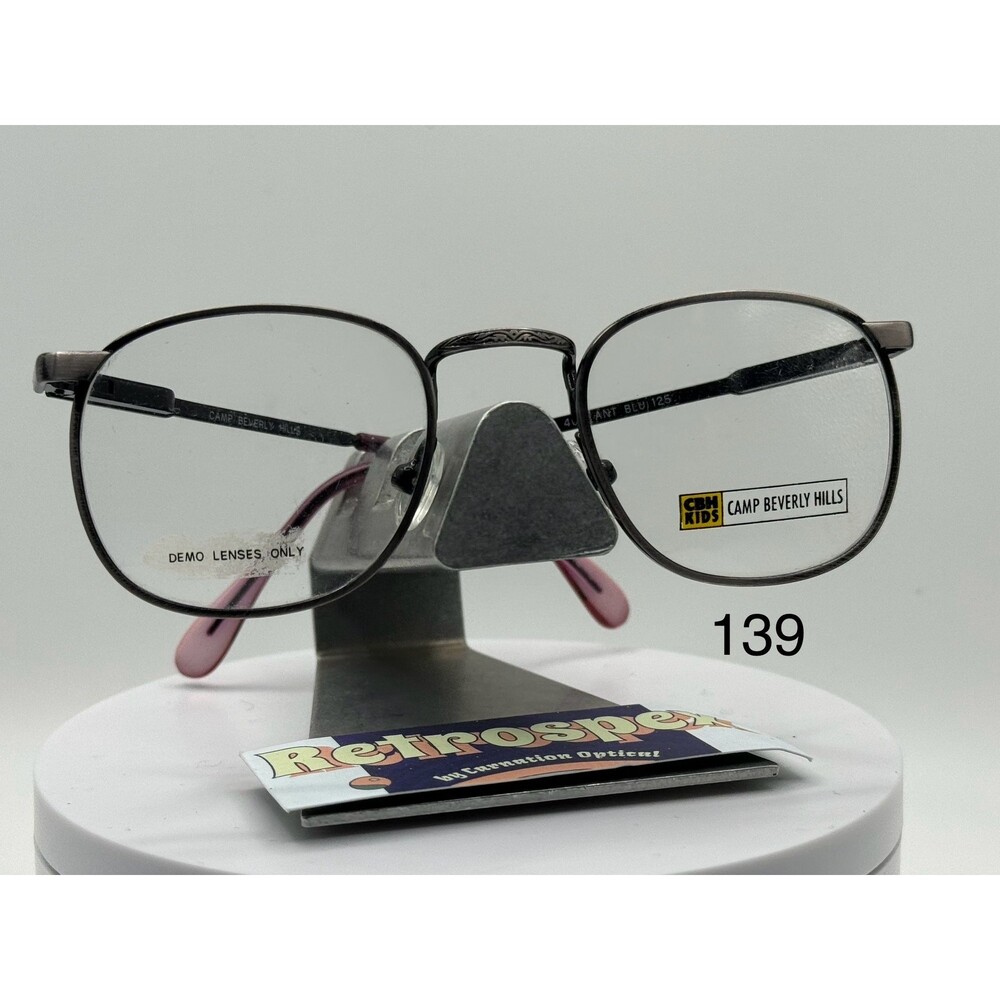 True Vintage Eyeglasses Petite/Kids Round Original Demo Lens CBH404 Antique Blue